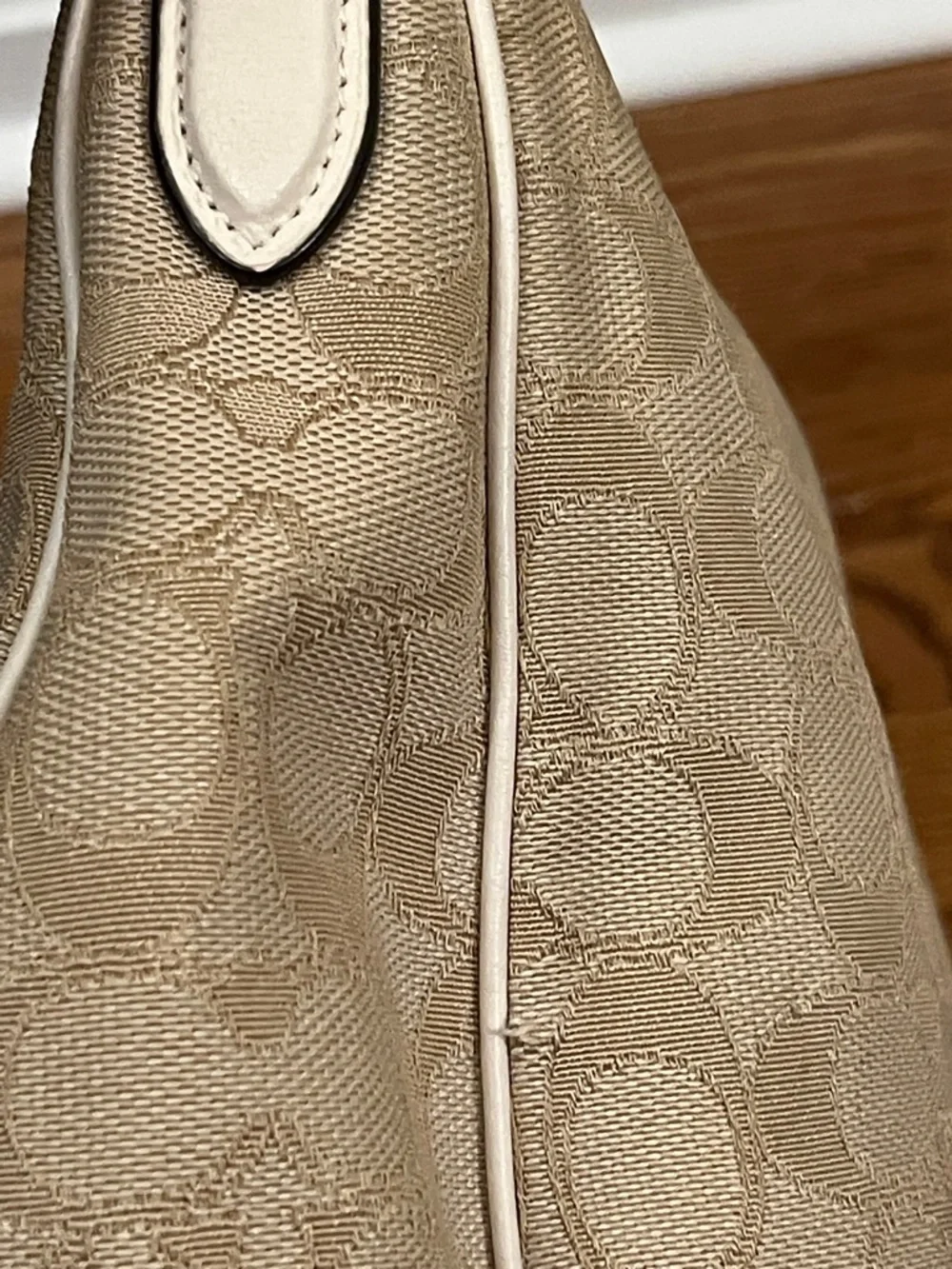 Coach F29959 Handbag One Shoulder Bag Beige Gold Canvas Leather Signature